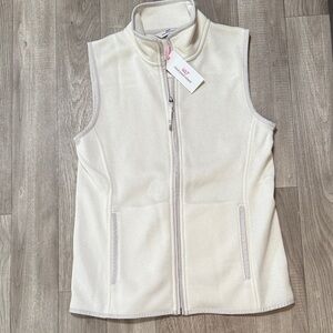 Vineyard Vines Women's Cream Fleece Vest